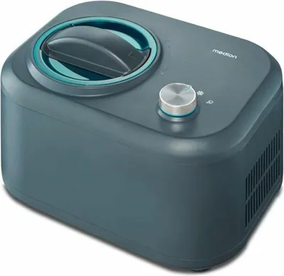 Immagine prodotto di Gelatiera MEDION con compressore (autoraffreddante, adatta alla preparazione di gelati, frozen yogurt e sorbetti, 1 litro, 100 watt, contenitore per gelati in alluminio, MD 10169)