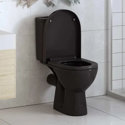 Immagine prodotto di vidaXL Sedile della toilette con meccanismo di chiusura morbida e sgancio rapido nero