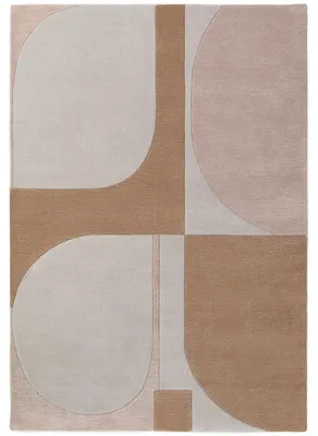 Produktbild von Ted Baker Wollteppich Windmill, Creme Beige, handgewebt, wärmeisolierend - 120x170 cm