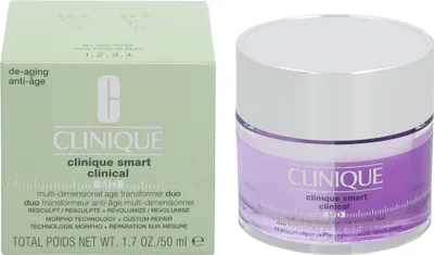 Produktbild von Clinique Smart Clinical MD Multi-Dimensional Age Transformer Duo, Frauen, 50 ml, Creme, Universal, Anti-Falten, Kräftigend, Anheben, Aufpolsterung, Topf