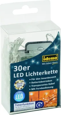 Produktbild von Idena Lichterkette 30 LED warmweiß 6h Timer