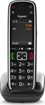 Produktbild von Gigaset E720A, Analoges/DECT-Telefon, Kabelloses Mobilteil, 200 Eintragungen, Anrufer-Identifikation, SMS (Kurznachrichtendienst), Schwarz