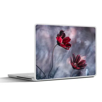 Produktbild von MuchoWow® Laptop Aufkleber Sticker Cover Blumen - Rot - Pflanzen - Natur 30x22 cm - Laptop-Sticker