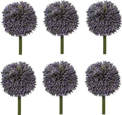 Produktbild von 6er Set künstliche Allium Kugelblüten lila H. 64cm Blüte D. 11cm GASPER