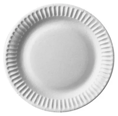 Produktbild von Starpak 50 Teller, Pappe rund Ø 15 cm weiss | Schrumpffolie (50 Stück)