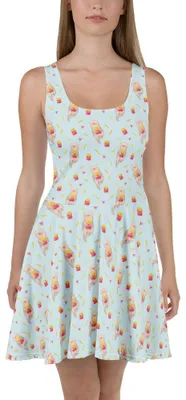 Produktbild von Mr. & Mrs. Panda Shirtkleid Otter Pommes M - Türkis - Geschenk, Ausgestelltes Kleid, Muster, Strandkleid, Damen-Sommerkleid, Kurzes, Sommerkleid