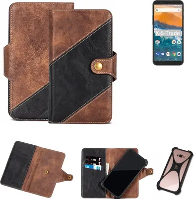 Produktbild von K-S-Trade Handy Hülle Schutz Hülle Schutzhülle Bookstyle Case kompatibel mit General Mobile GM 9 Pro Handy Cover Hülle Schutztasche 1x