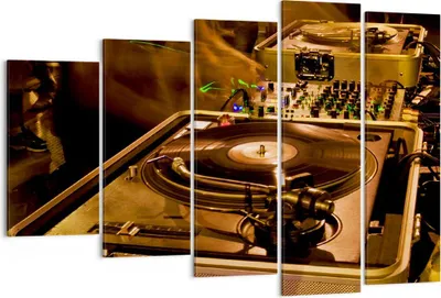 Produktbild von Bild auf Leinwand - Leinwandbild - Disco Tanz Musik Rhythmus - 150x100cm - Wand Bild - Wanddeko - Leinwanddruck - Bilder - Kunstdruck - Wanddekoration - Leinwand bilder - Wandkunst - EG150x100-0505
