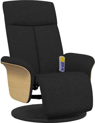Image de vidaXL Fauteuil de massage relaxant Noir 79 x 87 x 104,5 cm Tissu