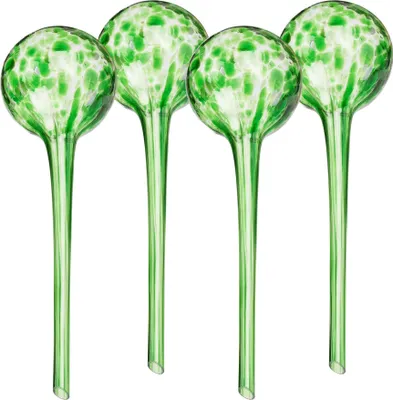 Produktbild von Bewässerungskugeln aus Glas für Zimmer- und Gartenpflanzen, 4er Set, automatische Bewässerung
