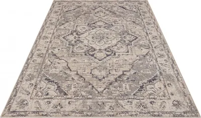 Produktbild von Hanse Home Terrain Designer Kurzflor Teppich Sand Creme Grau