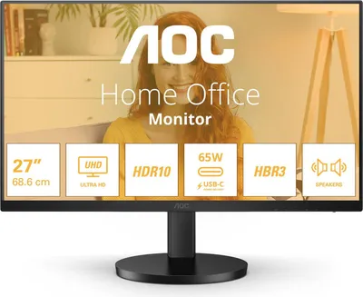 Image de AOC 68,6cm (27") U27B3CF 16:09 2xHDMI+USB-C 4K Lift bl.