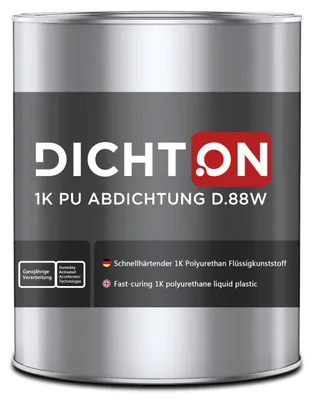 Produktbild von D.88W 1K PolyurethanAbdichtung Flüssigkunststoff für aussen 5 x 1kg