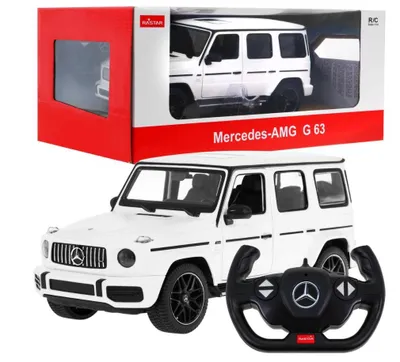 Produktbild von COIL Mercedes-AMG G63 RC Auto ferngesteuert 1:14, mit 2,4-GHz-Fernbedienung, LED-Licht und öffnenden Türen, Weiß