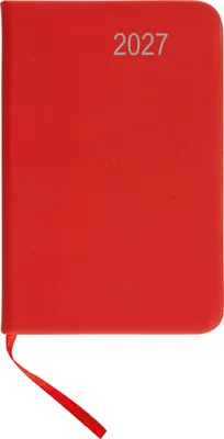 Produktbild von Taschenkalender 2027 / ca DIN A7 / mit PolyurethanEinband / Farbe: rot