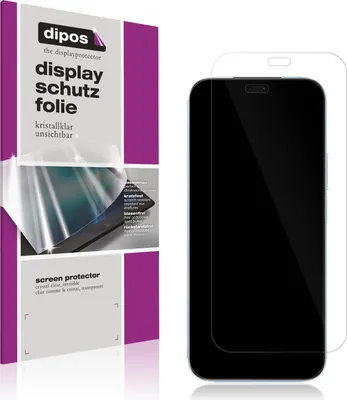 Product packaging and a screen protector on a phone.