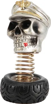 Image de Décoration de voiture, ornement de voiture, ornement d'intérieur de voiture, ornement de voiture avec tête de mort, accessoires de décoration de voiture, ornement de voiture avec balançoire