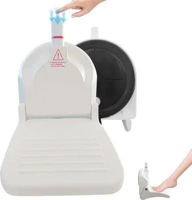 Produktbild von Fußstütze für die Dusche - Zusammenklappbar mit Saugnapf und Ablage