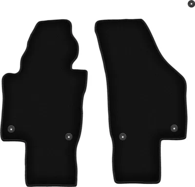 Obrázok produktu pre Wielganizator Predné Velúrové autokoberce na mieru pre Volkswagen Passat B6 / B7 USA (2005-2014, sedan, kombi) černé, sada 2 ks, s úchyty