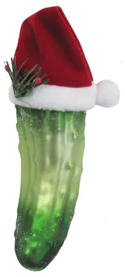Produktbild von Krebs Glas Lauscha - Christbaumschmuck Weihnachtsgurke Groß - Größe ca. 14cm