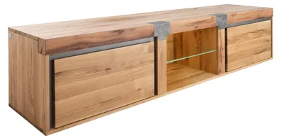 Immagine prodotto di MASSIVMOEBEL24 | mobile TV in legno di Quercia Selvatica/ Cerro 220x48x50 quercia naturale oliato NEW AMSTERDAM #03