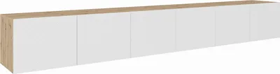 Produktbild von MEBLINI TV-Schrank 300cm Lang - Fernsehschrank - TV Lowboard Industrial - Unterschrank für Fernseher - TV-Unterschrank - TV-Schrank - Hängeschrank - KLARO - 300x40x41cm - Artisan Eiche/Weiß Matt