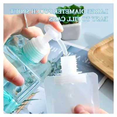 Produktbild von Tragbare Flüssigkeitsbehälter für Reisen | Nachfüllbare Behälter für Toilettenartikel in 30 ml, 50 ml und 100 ml