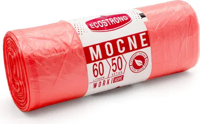 Obrázok produktu pre HDPE vrecia na odpad SIPEKO 60L 50ks. ČERVENÉ