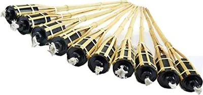 Produktbild von DIXIE STORE Ölfackeln aus Bambus - Öl Lampen Bambus - 10-er Set Höhe 90 cm