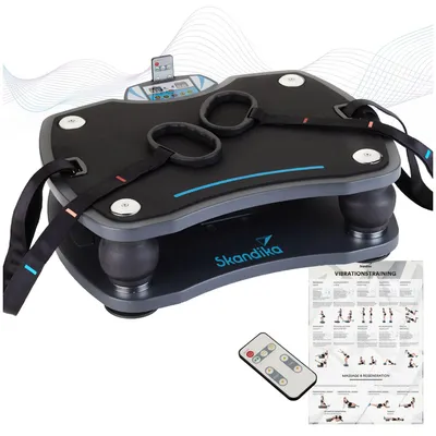 Produktbild von Skandika Vibrationsplatte 500 3D Vibration | große rutschsichere Fläche | 4 Programme + 20 Stufen | Fitness Von Zuhause | Inkl. Trainingsbänder