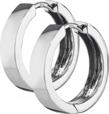 Produktbild von Paar 925 Sterlingsilber Klappcreolen Ohrringen 17,7 X 4,4mm Anlaufgeschützt 4797