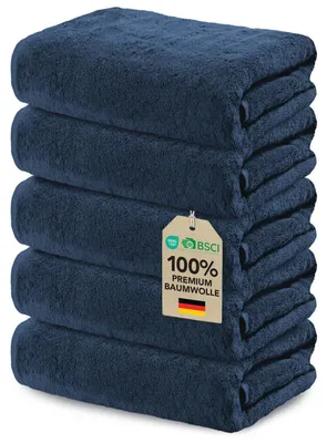 Produktbild von Ôhm Seiftücher 30x30 cm Baumwolle Marineblau 5er-Set – Dunkelblau, Größe Seiftuch 30x30 | 5er Set
