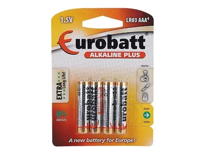 Obrázek produktu pro Baterie ALKALINE PLUS LR03 AAA, 1,5 V, 4 ks.