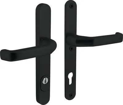 Produktbild von Schutzgarnitur Schmalschild Intersteel Drücker/Drücker PZ 92 mm schwarz matt