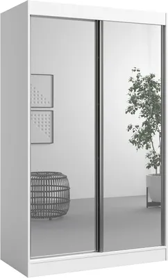 Imagen del producto de Espejo con armario, modelo 2D2L, 120 cm, color blanco