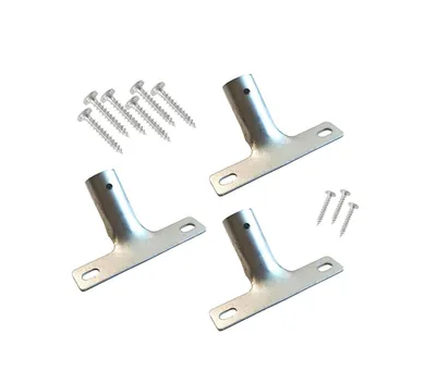 Produktbild von 3x BawiTec Metallstielhalter Set 28mm Metall-Stielhalter Besen Besenstiel für Standardstiele Holzstiele Besenstiele Besenstielhalter zum schrauben