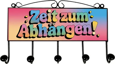 Produktbild von Zeit zum Abhängen Kleiderhaken Leiste mit 5 Haken