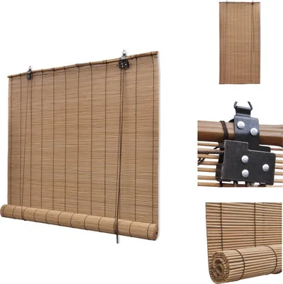 Zdjęcie produktu dla Roleta bambusowa brązowa 150x220 cm - Żaluzje i rolety