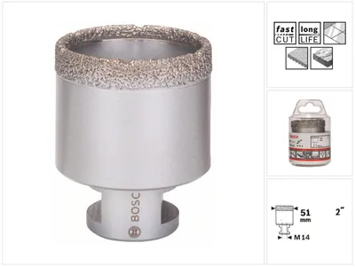 Produktbild von PRO Ceramic Trockenbohrkrone, 51 x 35 x 14 mm
