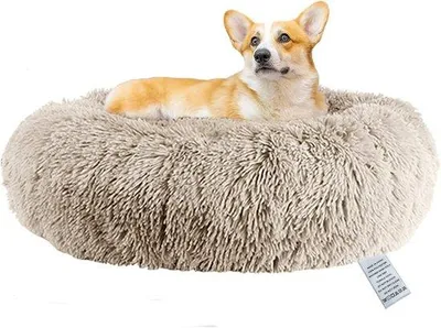 Immagine prodotto di Cuccia rotonda per cani, 50 cm, morbida, calda, anti-ansia, lavabile