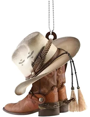 Productafbeelding van Cowboyhut autoaccessoire voor binnenin en als sleutelhanger
