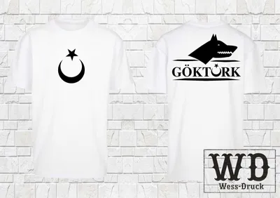 Produktbild von Herren Oversize Göktürk T-Shirt Weiß Schwarz S