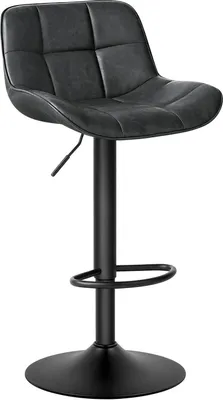 Produktbild von EUGAD Barhocker höhenverstellbar 360° drehbar, ergonomischer Hocker im Bar, Sitz 49x36 cm, Anthrazit