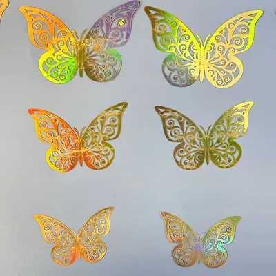 Produktbild von INF 3D Schmetterling Wandtattoos - 12er Set Gold C