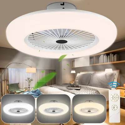 Produktbild von Jopassy Deckenventilator 80w LED Fernbedienung Timer Dimmbar Lampe Deckenlampe Beleuchtung Leuchte