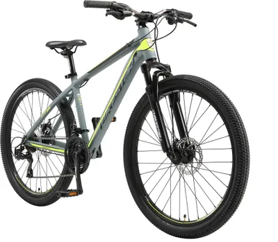 Produktbild von BIKESTAR Alu Mountainbike 26 Zoll | 21 Gang Hardtail Sport MTB 16 Zoll Rahmen Scheibenbremse Federgabel | Grau Gelb