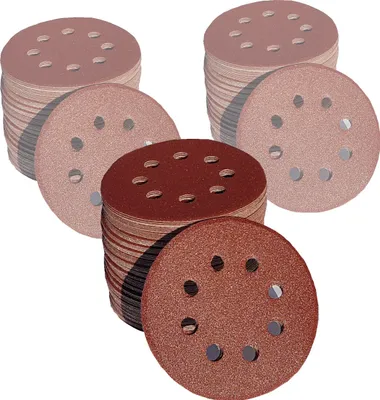 Produktbild von 25x Klett Schleifscheiben Ø125mm Körnung P40 Schleifpapier Trockenbauschleifer Haftscheiben  BOHRFUX