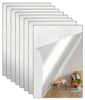 Spiegelstickers 8er-Pack, Acryl, 20x30 cm, selbstklebend