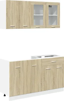 Produktbild von vidaXL 4-tlg. Küchenschrank-Set Lyon Sonoma-Eiche Holzwerkstoff