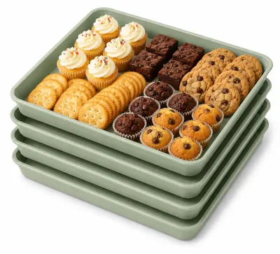 Serviertablett-Set 4 Stk., 36x26 cm, BPA-frei, spülmaschinengeeignet